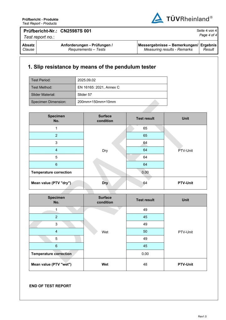 防滑添一證！德國萊茵TüV認(rèn)證 x 萬磊微水泥