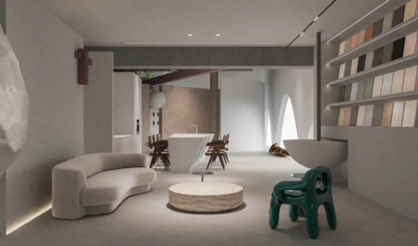 利用不規(guī)則元素 呈現(xiàn)微水泥材質(zhì)的魅力丨萬磊設計